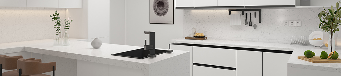 Top 5 Popular White Veined Quartz Styles 1 Quartz Surfaces PMC1001