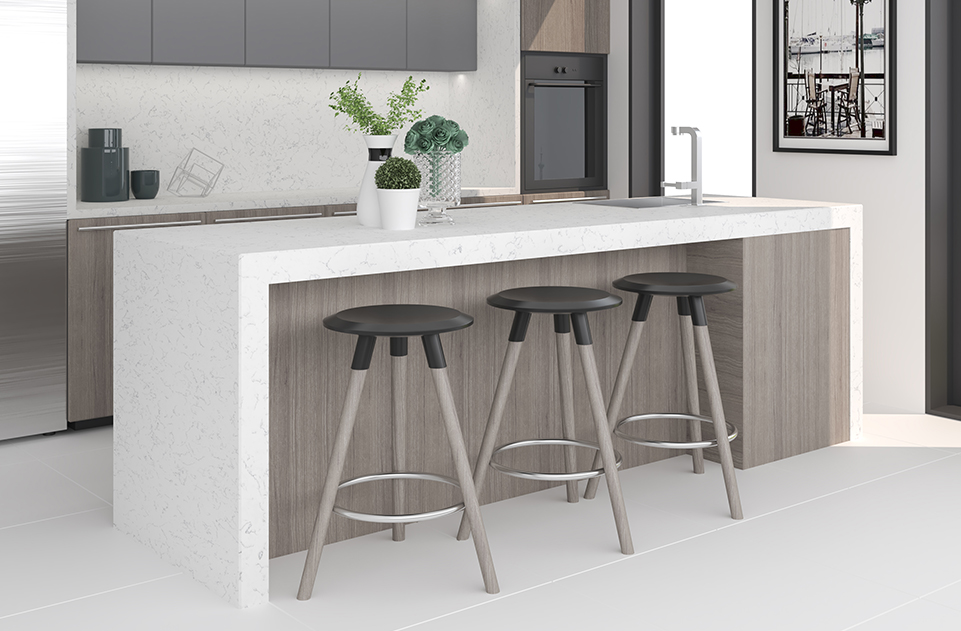 Top 5 Popular White Veined Quartz Styles 2 Quartz Surfaces PMC1207