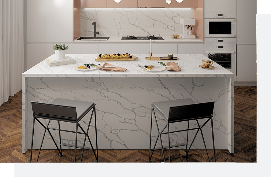 How Can Calacatta Quartz Elevate Your Interior Design? 1 Stone Surfaces PMC1634