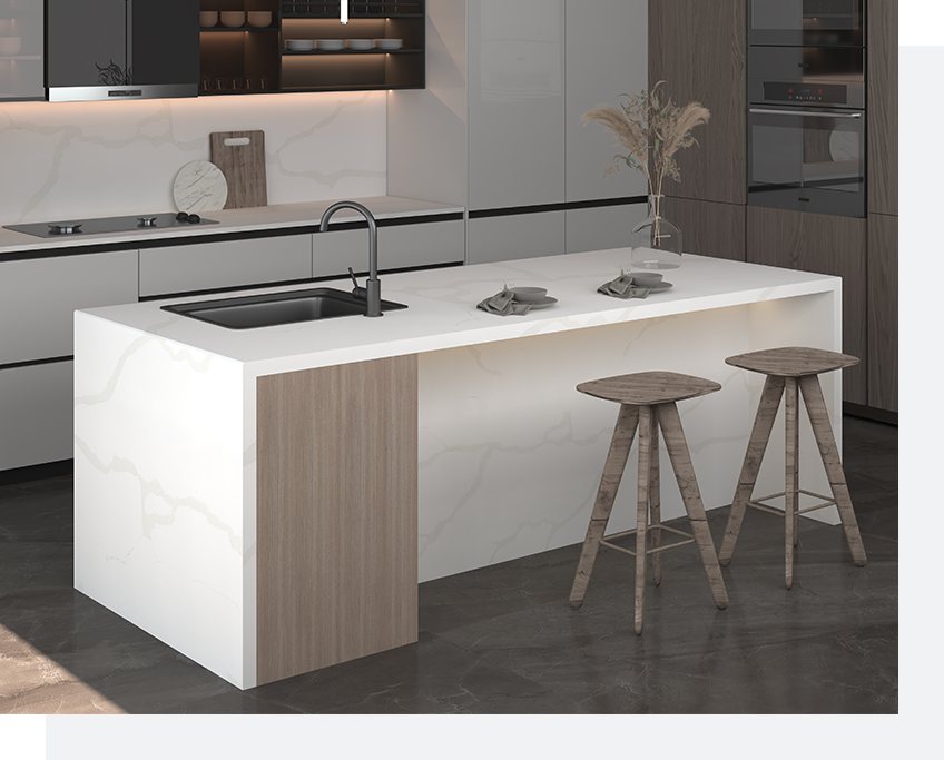 2024 Most Sought-After Quartz Vein Patterns for Luxury Design 4 Stone Surfaces PMC1287-1