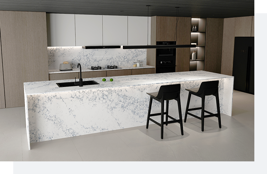 The Top 5 Calacatta Quartz Patterns for Luxe Interiors 3 Stone Surfaces PMC2000