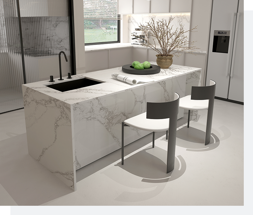 The Top 5 Calacatta Quartz Patterns for Luxe Interiors 5 Stone Surfaces PMC1875GJ