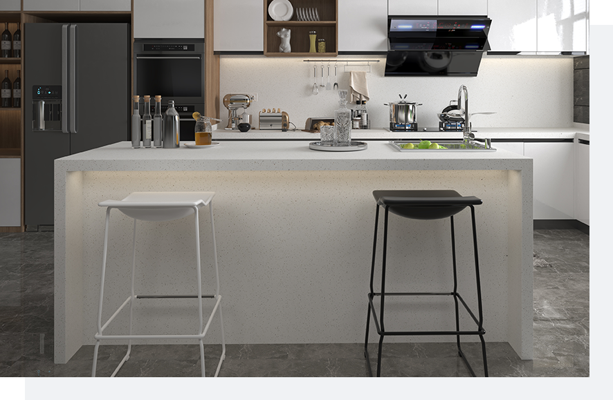 Top 5 Mixed Grains Quartz Designs Dominating Interiors in 2024 2 Stone Surfaces PMQ1009