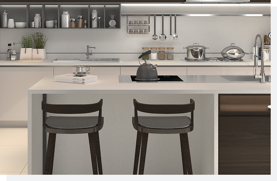 The Top 4 Mixed Grains Quartz Patterns of 2024 2 Stone Surfaces PMQ1333