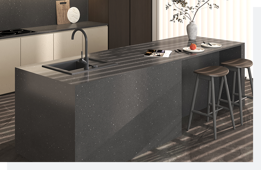 Top 5 Mixed Grains Quartz Designs Dominating Interiors in 2024 6 Stone Surfaces PMQ1119