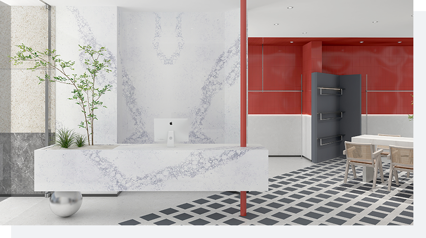 Top 5 Unique Calacatta Quartz Styles 2 Stone Surfaces PMC2405